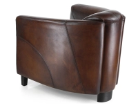 Fauteuil club cuir marron soutenu