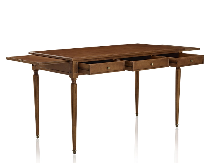 Antique Louis XVI style desk wood top L130 cm