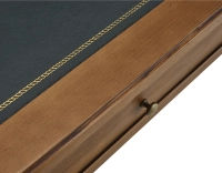 Bureau ancien style Louis XVI plateau cuir vert L80 cm