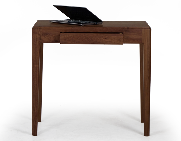 Bureau design en noyer teinte naturelle L80 cm
