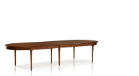 Table extensible Louis XVI allongée pour 14 à 20 personnes bois teinte ancienne avec 4 allonges 310x120 cm
