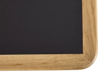 Table basse rectangulaire en chêne et céramique avec bois teinte naturelle plateau céramique noir unie 100x50 cm