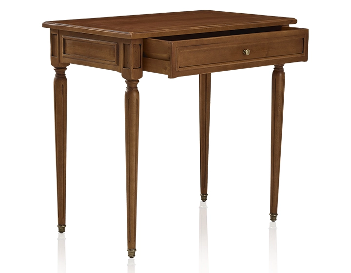 Bureau ancien style Louis XVI plateau bois L80 cm
