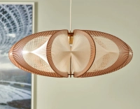 Suspension en bois et fil de coton tressage twist petit modèle