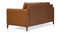 Canapé design 2,5 places cuir noisette