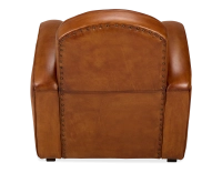 Leather club armchair light brown
