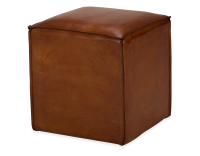 Pouf cuir marron clair