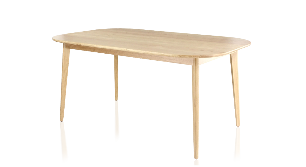 Table salle à manger 8 personnes en chêne teinte naturelle 210x100 cm