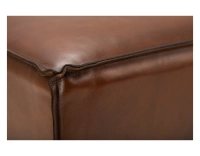 Pouf cuir marron vintage