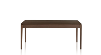Mesa extensible de roble de 8 a 12 comensales con tablero y extensiones de madera en tono marrón oscuro 160x100 cm