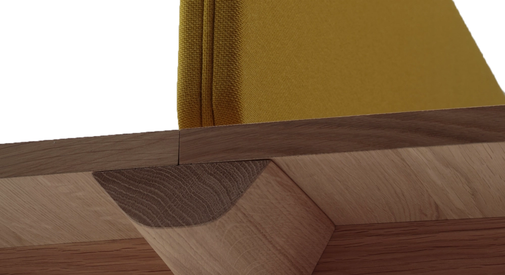 Bureau bench 4 postes chêne teinte naturelle plateau bois 280x160