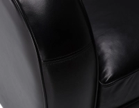 Fauteuil club cuir noir