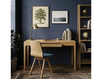 Bureau design en chêne teinte naturelle L120 cm