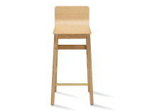 Tabouret de bar en chêne H60 cm bois teinte naturelle