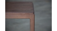 Taburete de bar de diseño H60 cm madera tinte nogal asiento madera