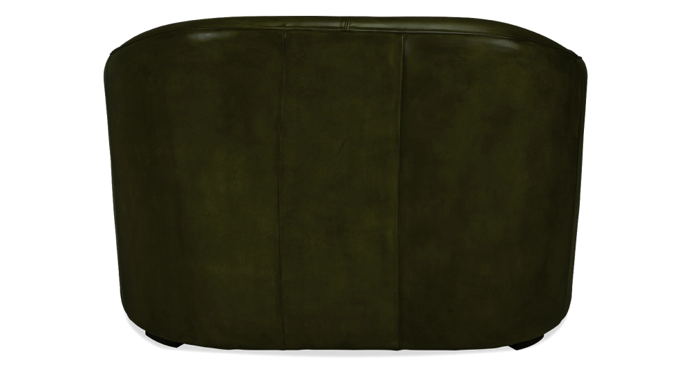Canapé club cuir 2 places vert olive