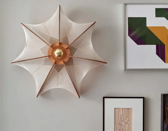 Applique murale en fil de coton tressage twist grand modèle