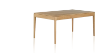 Mesa extensible de roble de 8 a 12 comensales con tablero y extensiones de madera en tinte natural 160x100 cm