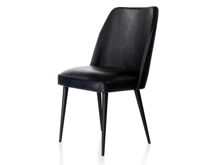 Chaise vintage cuir noir