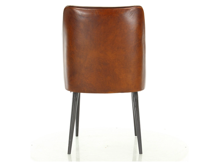 Chaise vintage cuir marron vintage