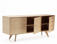 Buffet 3 portes en chêne bois teinte naturelle