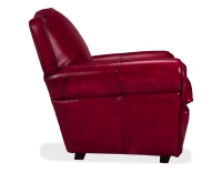 Leather club armchair burgundy