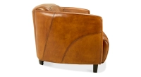 3 seater leather club sofa cognac