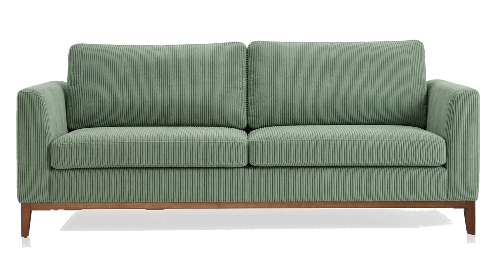 SOFÁ tissu velours côtelé vert forêt