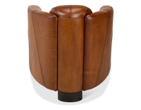 Leather club armchair light brown