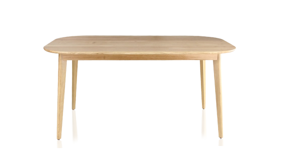 Table salle à manger 8 personnes en chêne teinte naturelle 180x100 cm