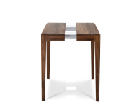 Console extensible en noyer avec 2 allonges teinte naturelle 120x50 cm