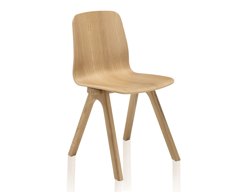 Chaise design en chêne teinte de bois naturelle