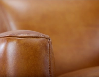 Leather club armchair cognac