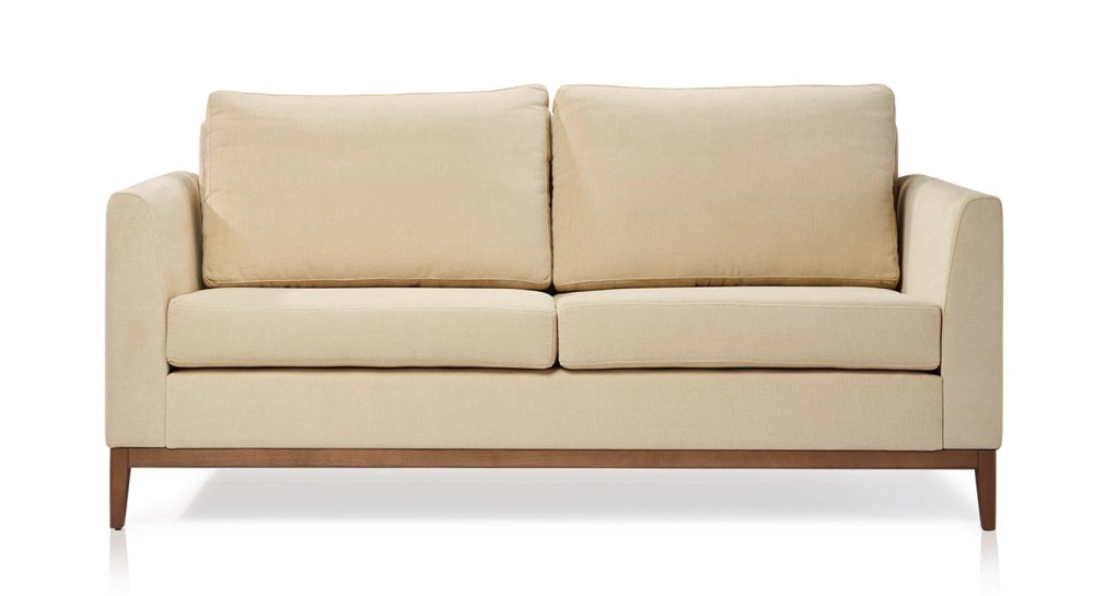 Sofá de diseño de 2,5 plazas tejido crema