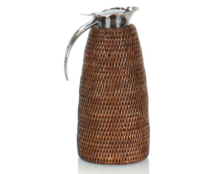 Thermos en rotin brun 1 litre