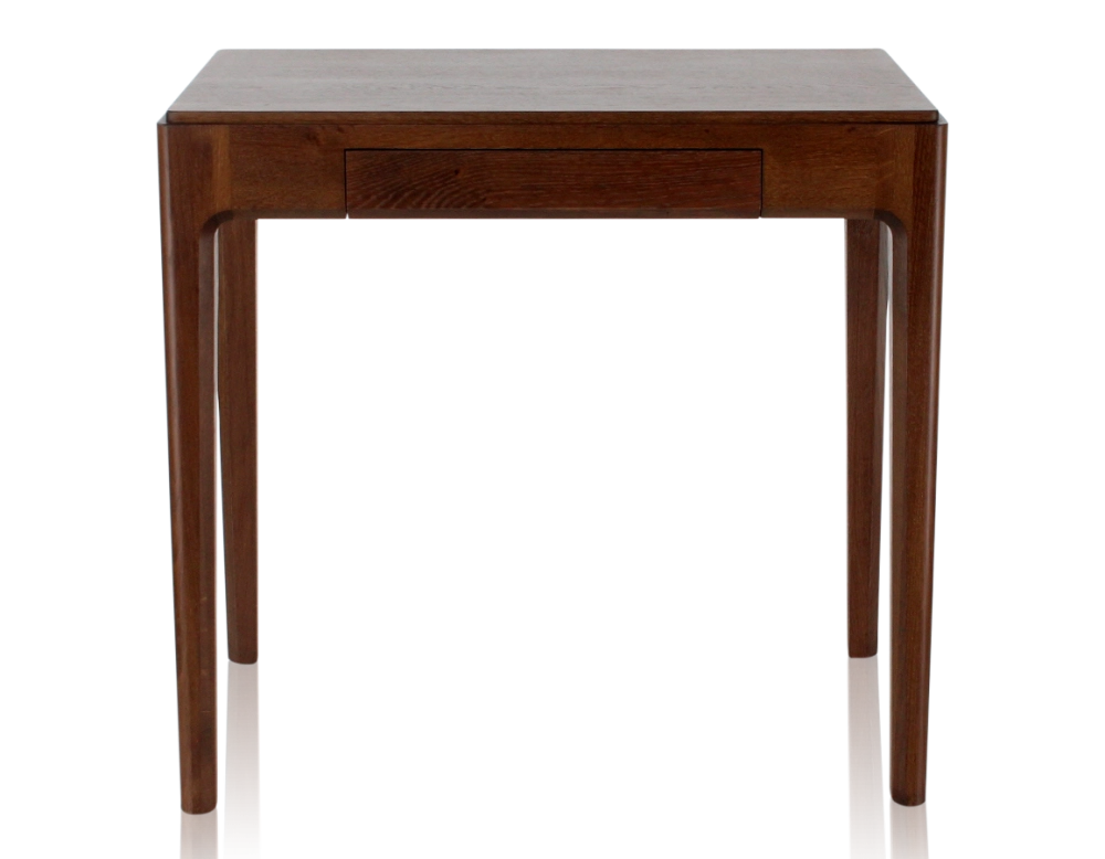 Bureau design en chêne teinte marron foncé L80 cm