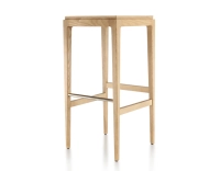 Tabouret de bar design H80 cm bois teinte naturelle assise bois