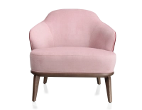 Sillón de diseño tejido rosa empolvado y burdeos 210x90 cm