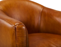 Fauteuil club cuir cognac