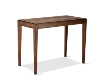 Console extensible en noyer avec 2 allonges teinte naturelle 100x50 cm