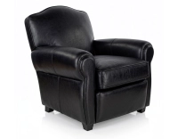 Leather club armchair black