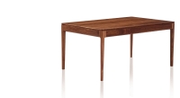 Table extensible en noyer 8 à 12 personnes avec plateau et allonges bois teinte naturelle 210x100 cm
