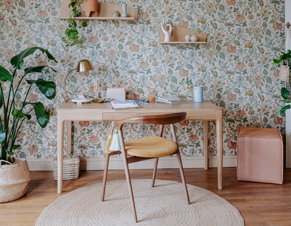 Oak design desk natural tint L150 cm