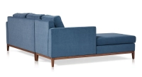 Méridienne gauche tissu bleu jean