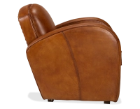 Leather club armchair light brown