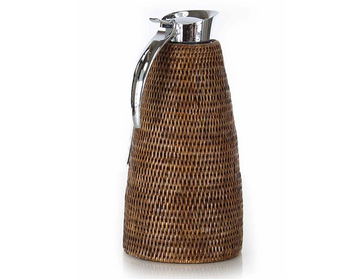 Thermos en rotin brun 1.3 litre