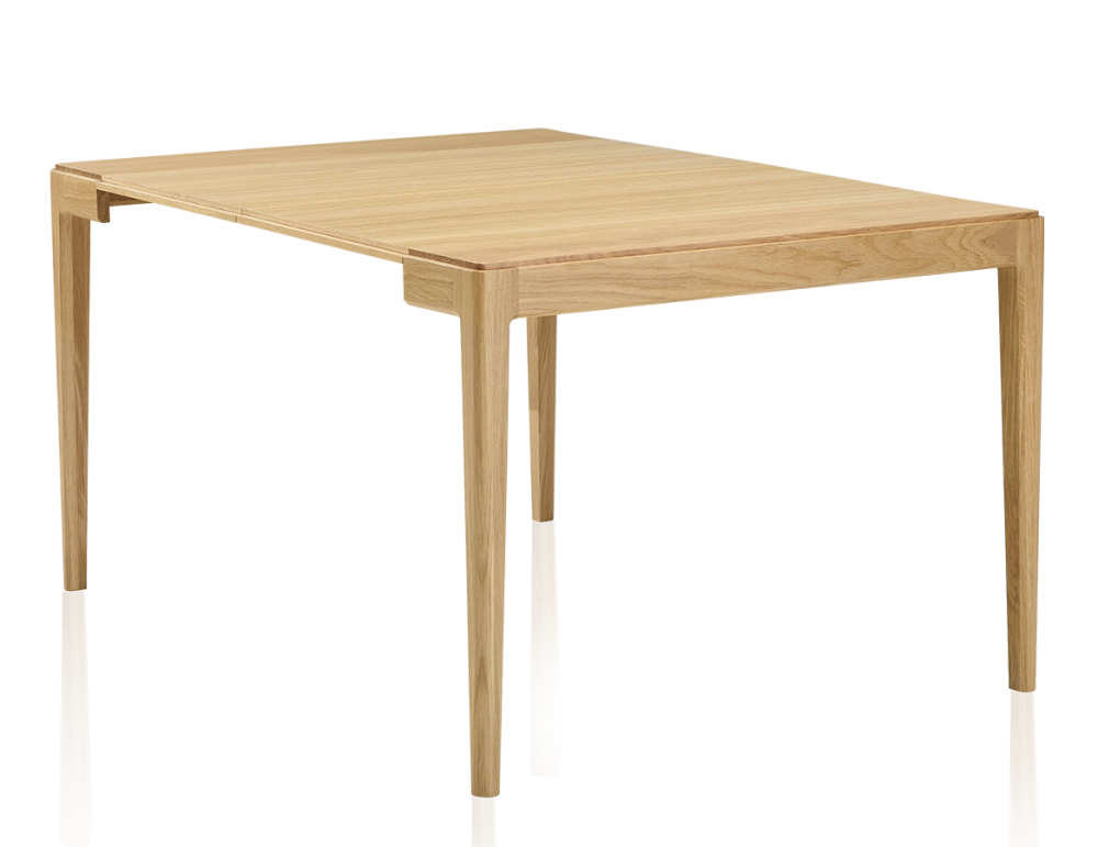 Console extensible en chêne avec 2 allonges teinte naturelle 120x50 cm