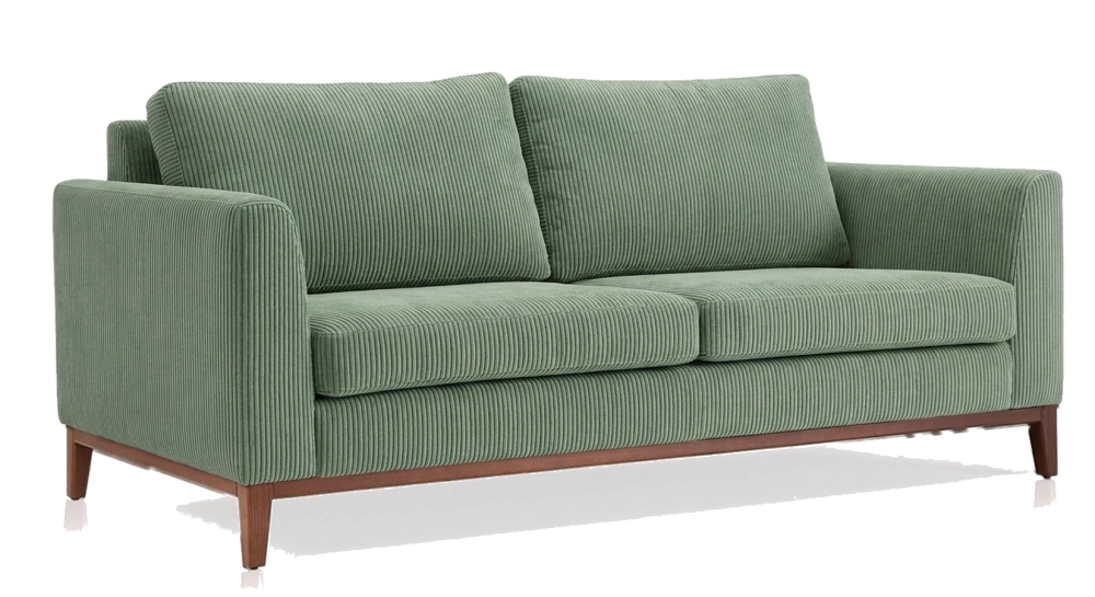 SOFÁ tissu velours côtelé vert forêt