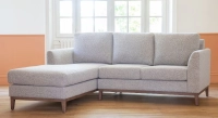 Chaise longue izquierda tejido rizado taupe claro