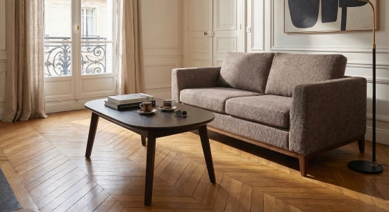 SOFÁ tissu chiné marron